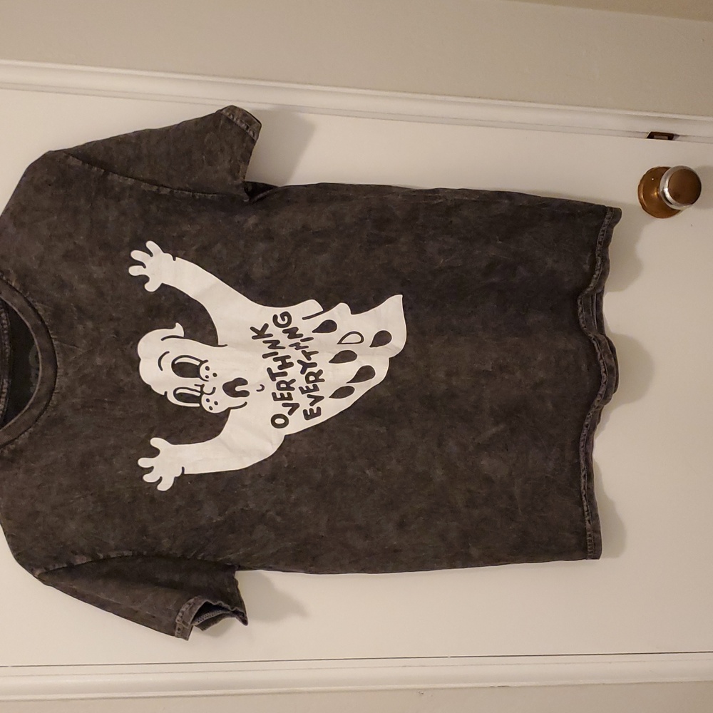 Overthink Everything Womens Size Small Short Sleeved Tee 100% Cotton Worn Once